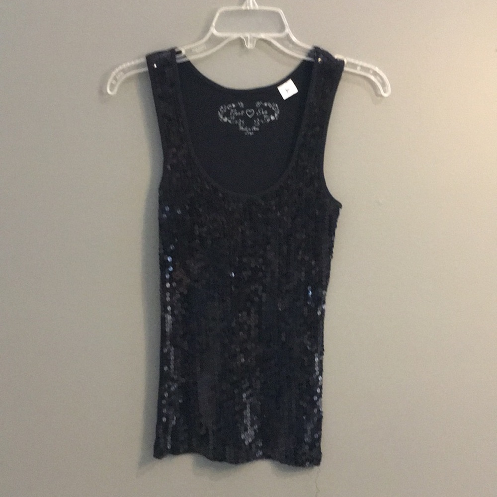 Black sequin tank top size large Next Era